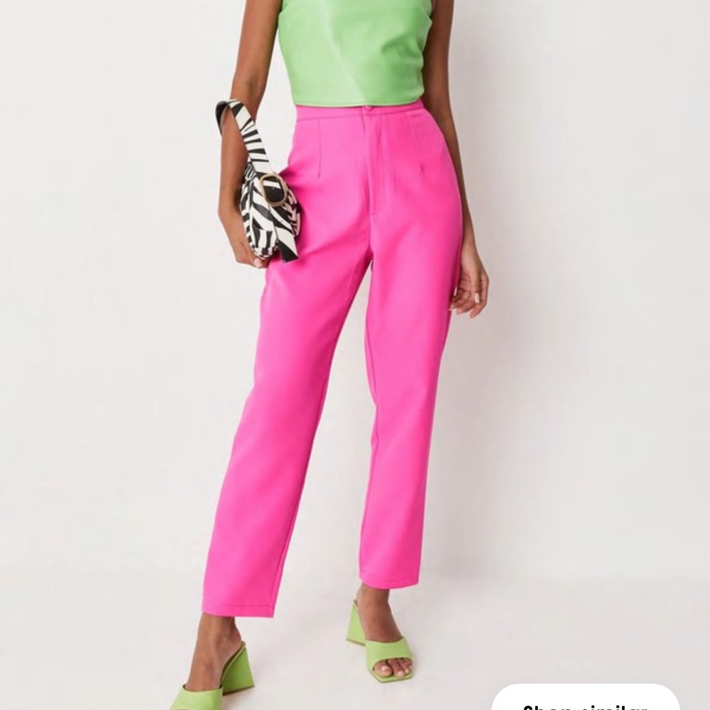Missguided pink trousers, tags still on